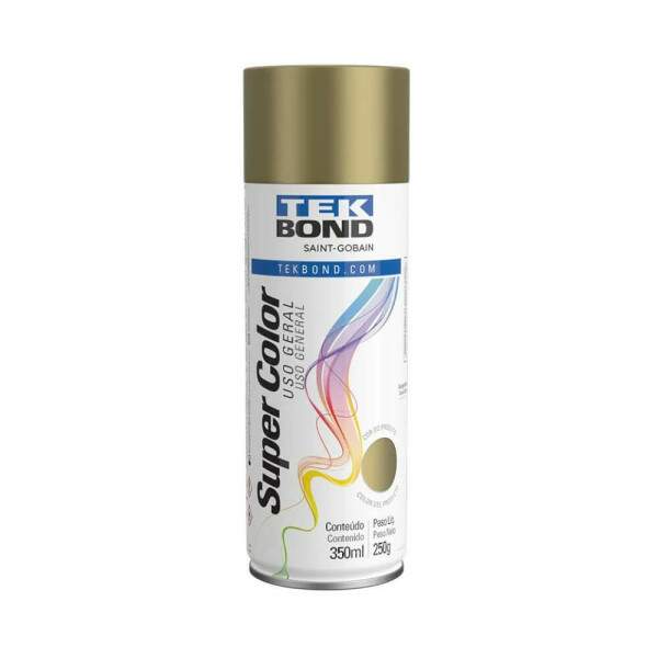 Tinta Spray Aerossol Uso Geral Dourado 350ml - Tekbond