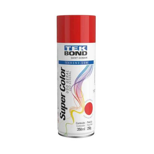 Tinta Spray Aerossol Uso Geral Vermelho 350ml - Tekbond