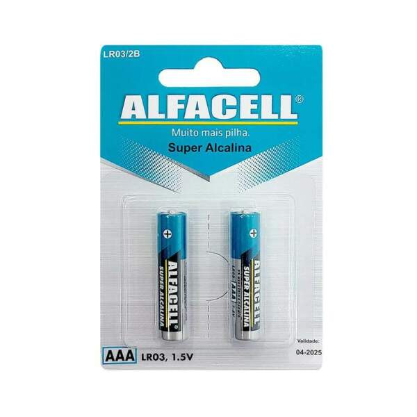 Pilha Super Alcalina AAA Blister C/ 2 Un - Alfacell