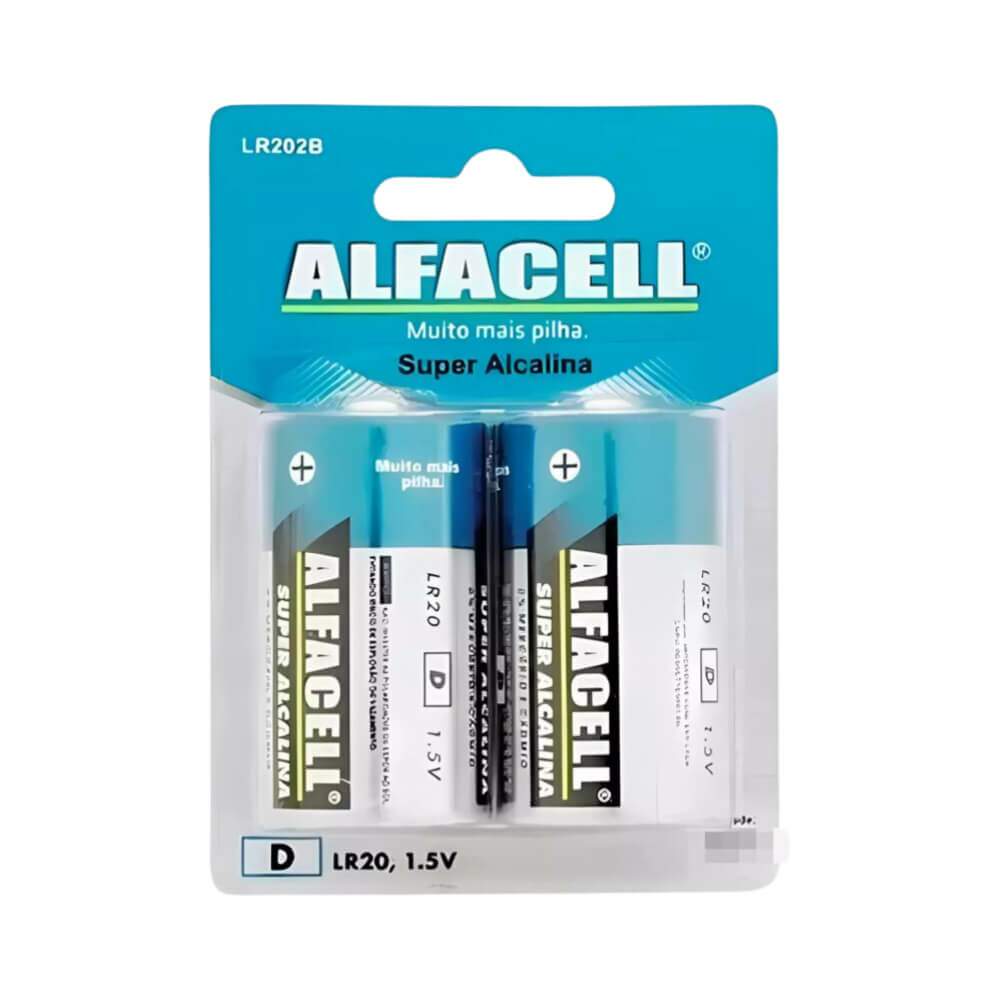 Pilha Alcalina D Grande Blister C/2 Un - Alfacell 