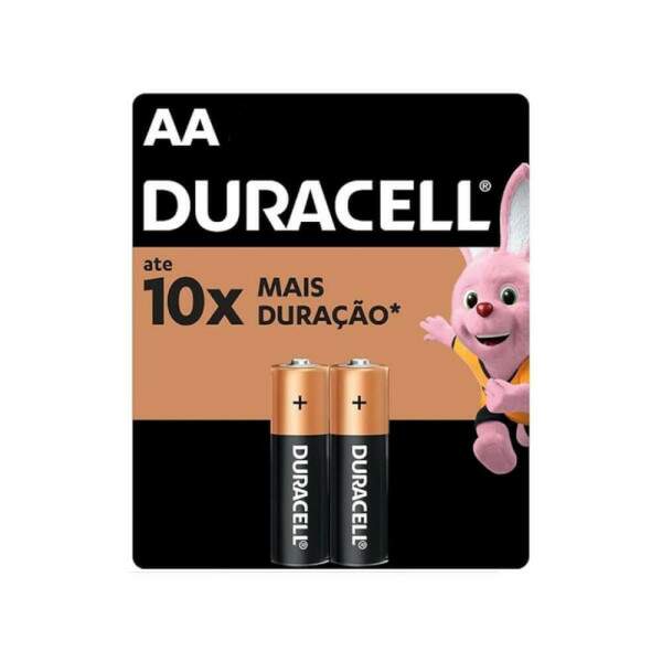 Pilha Alcalina AA Pequena C/2 - Duracell