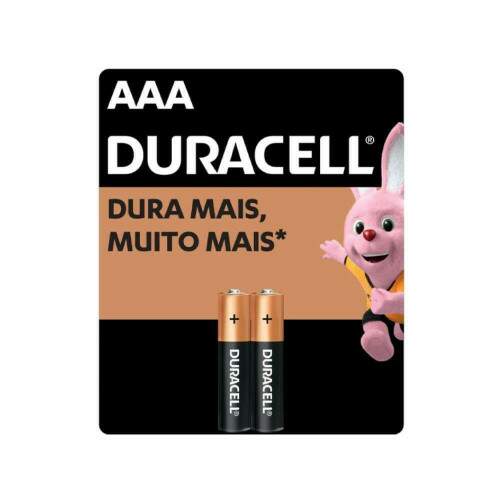 Pilha Alcalina AAA Palito C/2 - Duracell