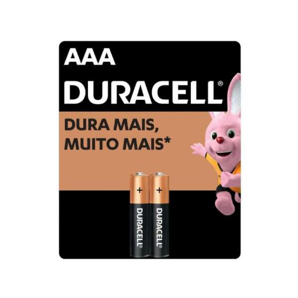 Pilha Alcalina AAA Palito C/2 - Duracell