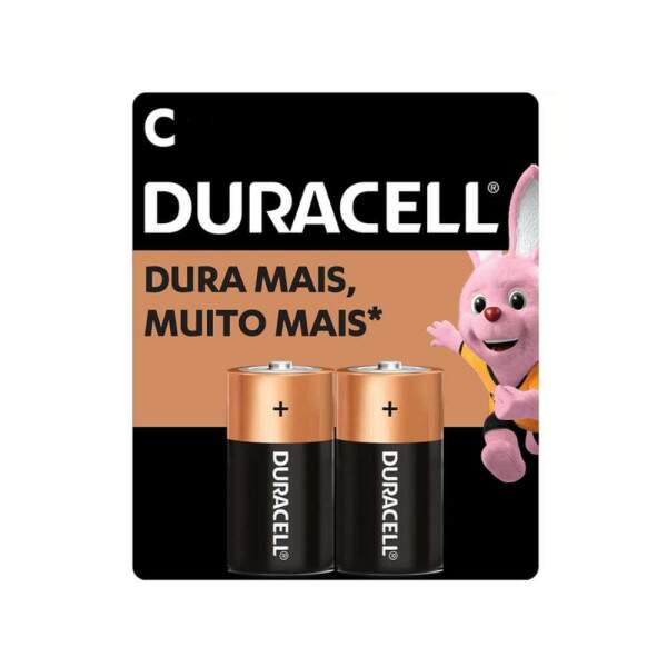 Pilha Alcalina C Mdia C/2 - Duracell