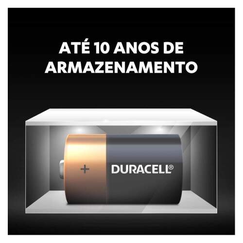 Pilha Alcalina D Grande C/2 - Duracell