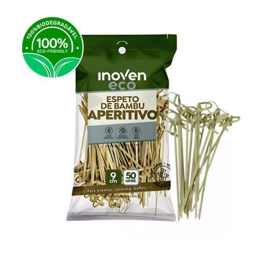 Palito Espeto N de Bambu Aperitivo 9cm Pct/50 - Inoven