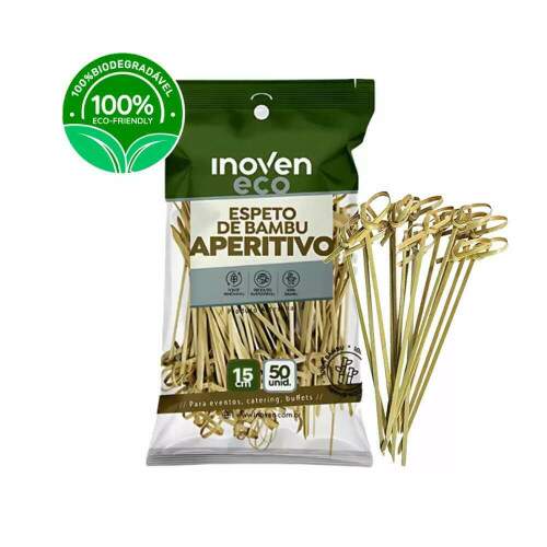 Palito Espeto N Bambu Aperitivo 15cm Pct/50 - Inoven