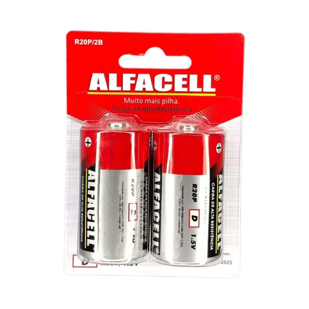 Pilha D Grande Comum Blister C/2 - Alfacell