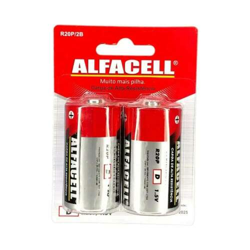 Pilha D Grande Comum Blister C/2 - Alfacell