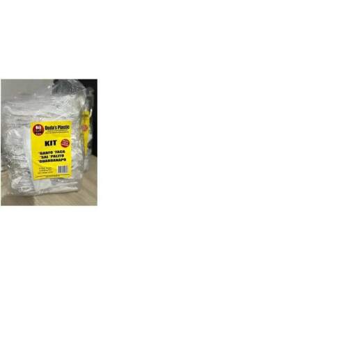 Kit Talher Garfo, Faca, Sal Palito e Guardanapo com 50un