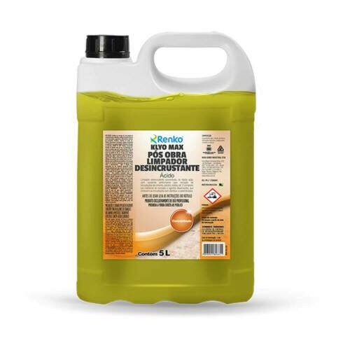 Limpador Desincrustante cido Ps Obra Klyo Max 5L - Renko