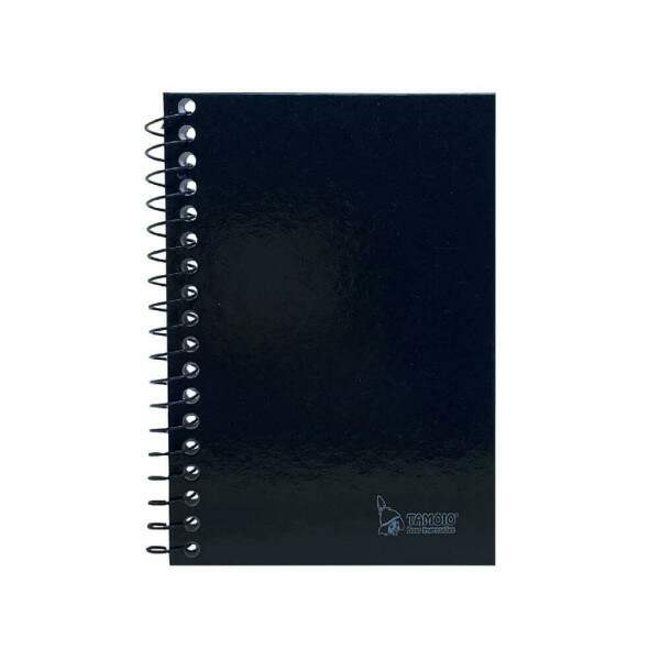 Caderneta 1/8 Capa Dura Espiral Preto 64 Folhas - Tamoio