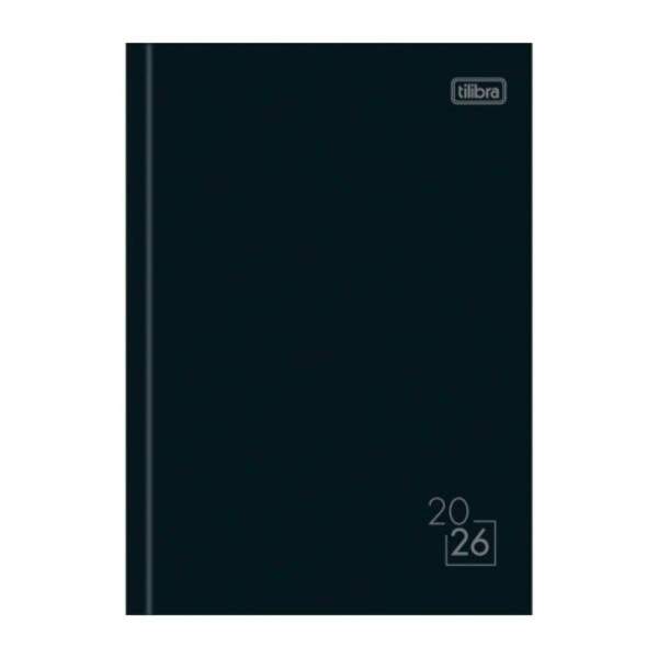 Agenda 2026 Costurada Spice Preta 160 Folhas - M6 354821 Tilibra