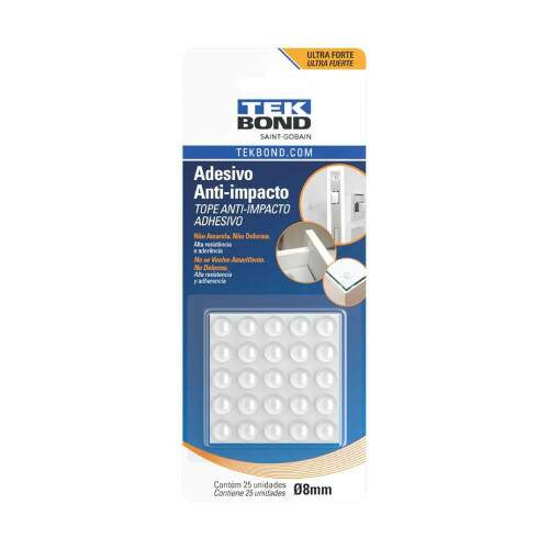 Adesivo Protetor Anti Impacto Bumper Gota P 8mm C/25 - Tekbond
