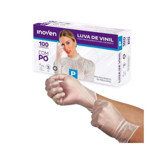 Luva Vinil Procedimento Pequena Com P Cx/100 - Inoven