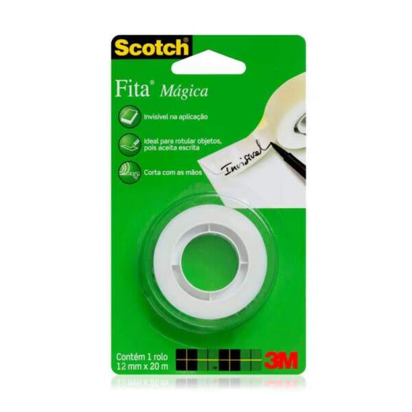 Refil Fita Adesiva Mgica Scotch 12x20m Transparente - 3M