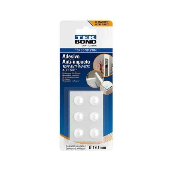 Adesivo Protetor Anti Impacto Bumper Gota G 19,1mm C/6 - Tekbond