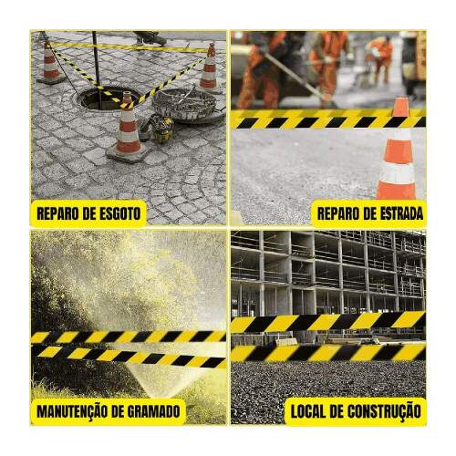 Fita de Sinalizao Zebrada Sem Adesivo 70x200m - 3M