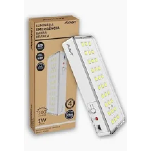 Luminria de Emergncia Led 1W 30 BR 6000K Bivolt Tamanho 11,5x4cm - 354241375 AVANT