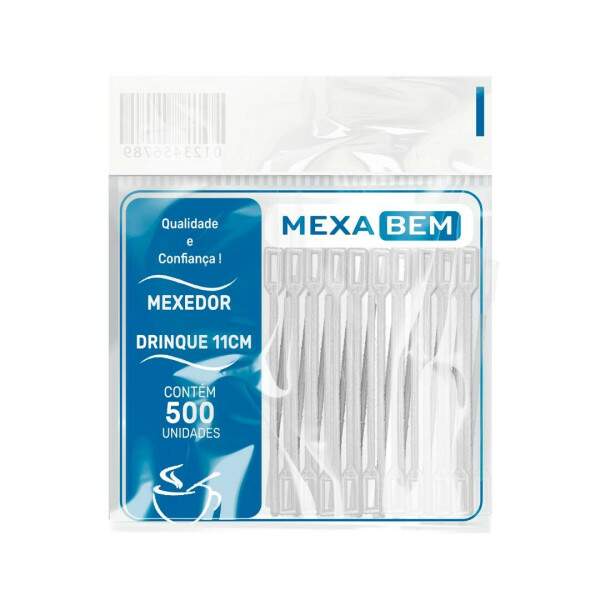 Mexedor de Drink Cristal Mexa Bem Pct/500 (J55)