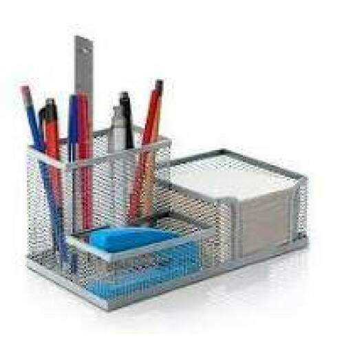 Organizador de Mesa Triplo Aramado Prata Yins - YP7807 Prata