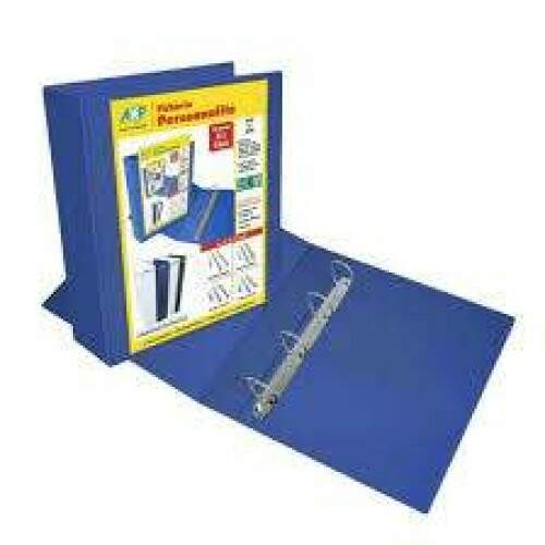 Pasta Fichrio A4 4 Argolas 60mm Azul Personalite Revestido Com Cristal ACP - 3364