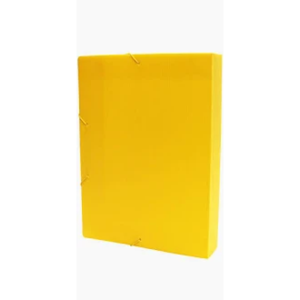 Pasta Polionda Aba Elstica Ofcio 4cm Amarelo Polibras - 20306