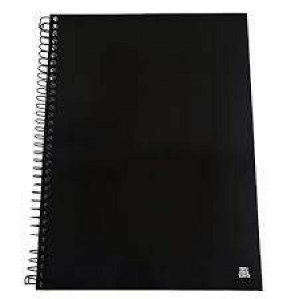 Caderno Universitrio Espiral Capa Dura 1x1 70f Preto 10962 So domingos 