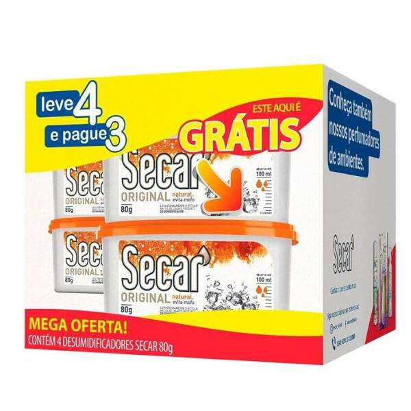 Desumidificador Soin Secar Pack Promocional Leve 4 Pague 3 Natural 80 Gramas 