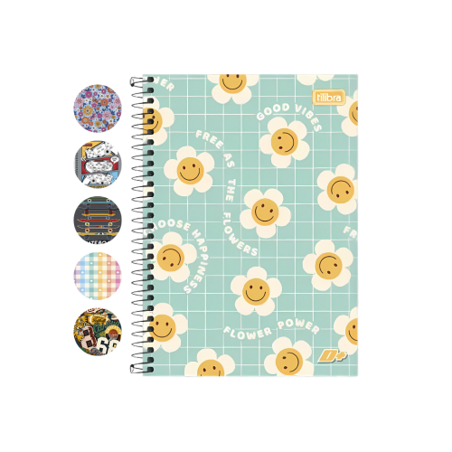 Caderno 1/4 Espiral Capa Dura D+ 200 Folhas - Tilibra