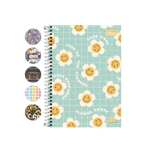 Caderno 1/4 Espiral Capa Dura D+ 200 Folhas - Tilibra