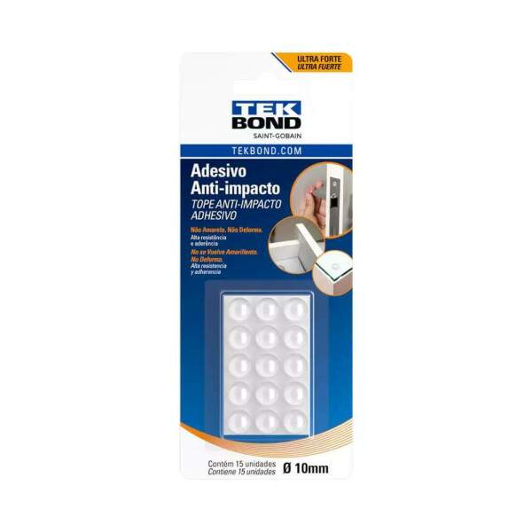Adesivo Protetor Anti Impacto Bumper Gota M 10mm C/15 - Tekbond