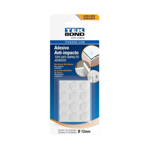 Adesivo Protetor Anti Impacto Bumper Redondo P 12mm C/12 - Tekbond