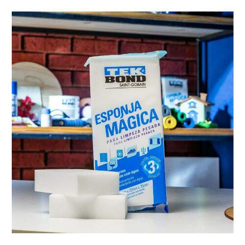Esponja Mgica Limpeza Pesada Pct/3 - Tekbond