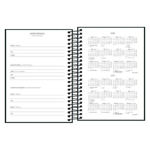 Agenda 2026 Espiral Pepper Preta 160f - M4 179698 Tilibra