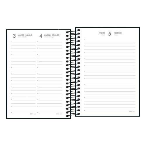 Agenda 2026 Espiral Pepper Preta 160f - M4 179698 Tilibra