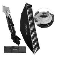 Softbox Strip 30x120cm C/ Grid Greika Bowens Montagem Rapida