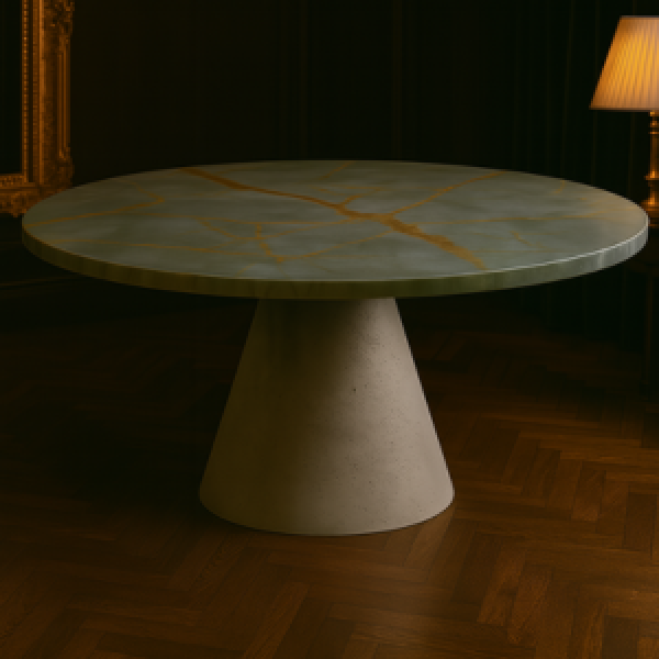 Mesa Blue Deep Base em Cone Cimentcia