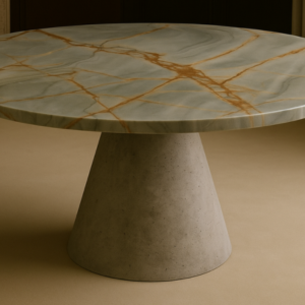 Mesa Blue Deep Base em Cone Cimentcia