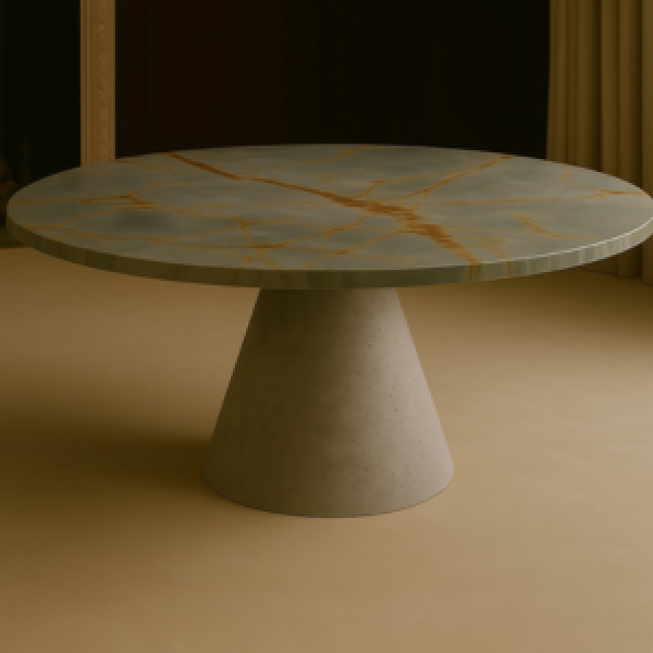 Mesa Blue Deep Base em Cone Cimentcia