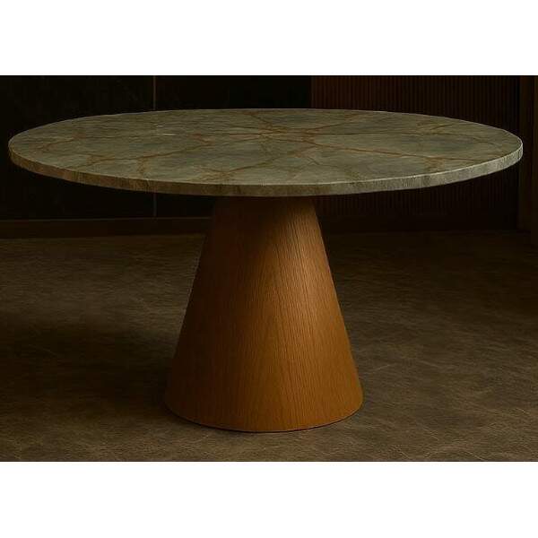 Mesa de Jantar Redonda em Quartzito Blue Deep