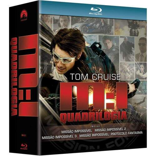 Quadrilogia Tom Cruise Misso Impossvel - BLU RAY NOVO LACRADO C/ LUVA