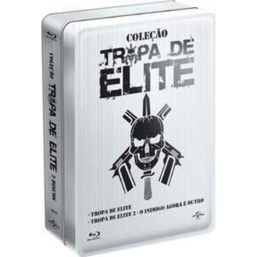 COLEO TROPA DE ELITE: ED. COLECIONADOR - Blu Ray - 2 FILMES + LATA SEMINOVO REVISADO