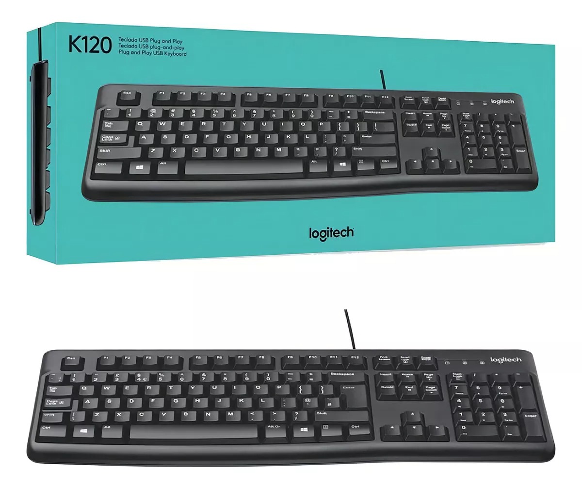 Logitech Usb Teclado Logitech K120 Qwerty Teclado Logitech K120