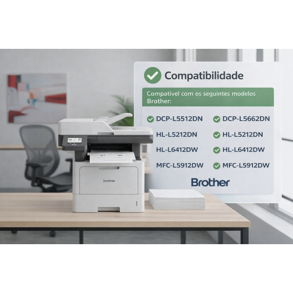 Cartucho de Toner Compatível Brother TN3612 / TN3612