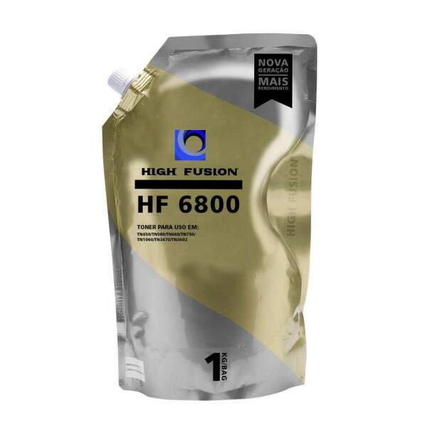 Refil de P de Toner High Fusion HF-6800 Compatvel com Brother Monocromtico 1KG