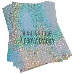 Filme Vinil Adesivo Hologrfico Espiral A4135g - 10 Folhas