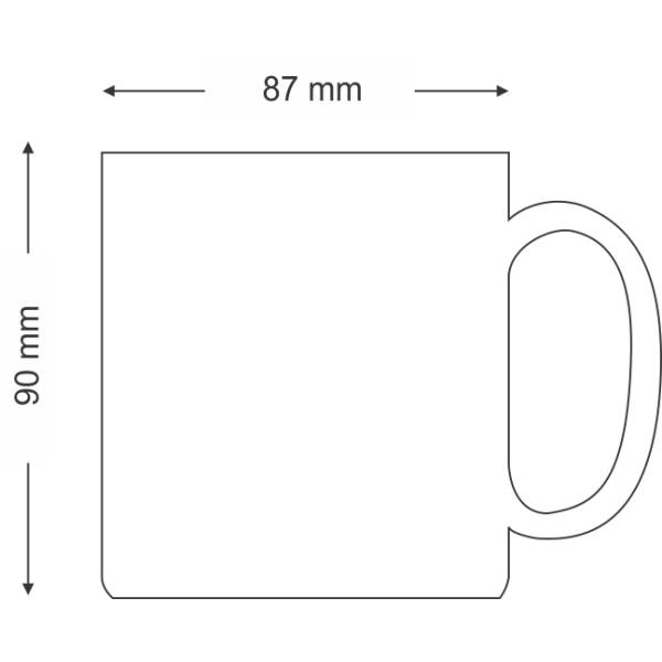 Caneca de Cermica Preta para Transfer Laser - 360ml