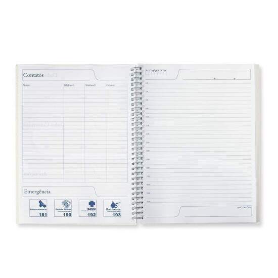 Caderno Grande Permanente 100 Folhas com Capa Pet para Sublimao - 20,4x27,6cm