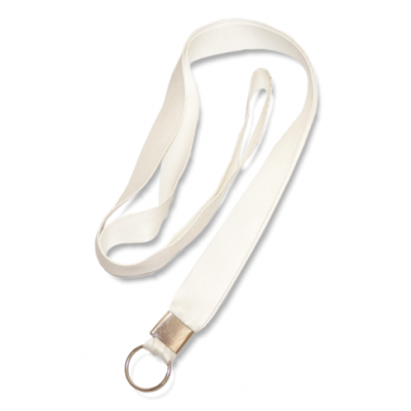 Cordo Acetinado Alvejado para Pendurar Canecas - 20mm x 80cm